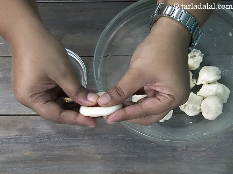 Step 17 – Press lightly and flatten it.