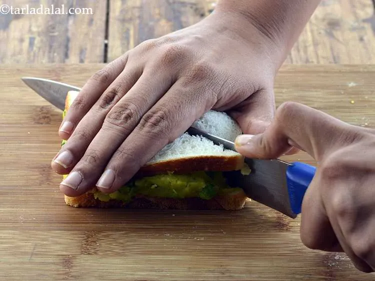 Step 25 – Cut it diagonally into 2 equal pieces using a sharp knife.