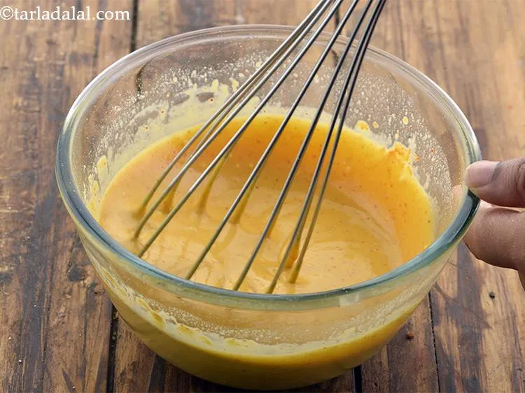 Step 19 – Mix well using a whisk and keep aside. Make sure that there are no lumps.