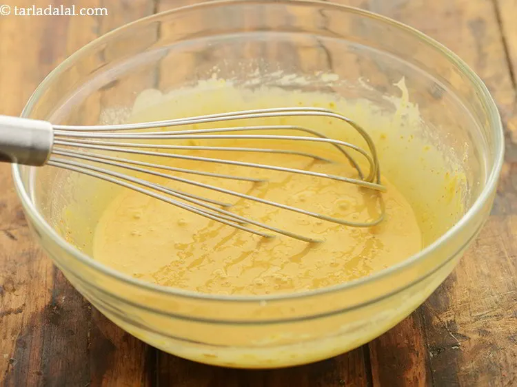 Step 16 – Combine all the ingredients and mix well to form a lump-free, smooth batter. The batter …