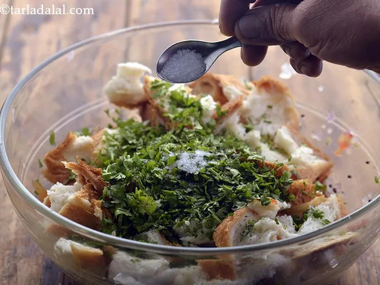 Step 17 – Add the coriander and salt.