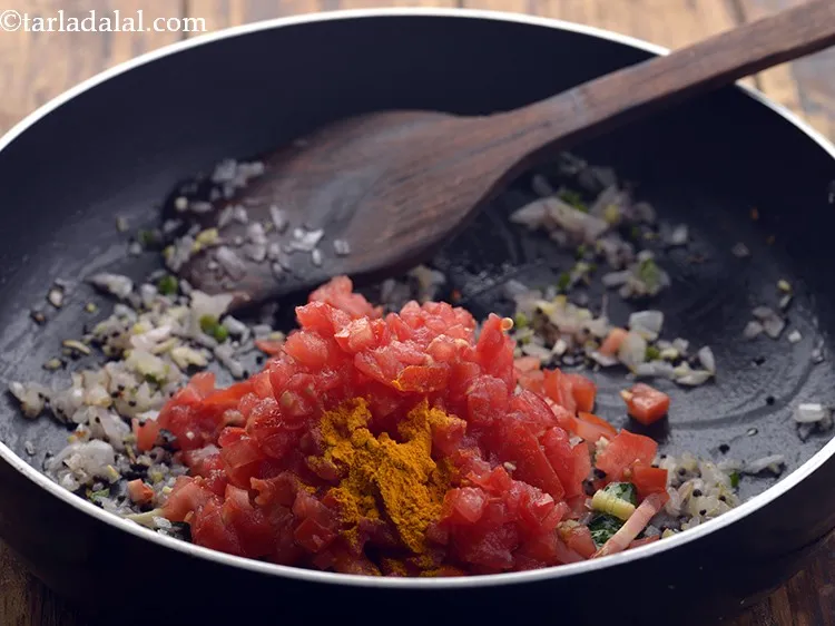 Step 13 – Add turmeric powder.&nbsp;