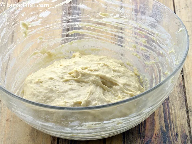 Step 37 – Mix well and knead it into a soft and loose dough.<br /> &nbsp;