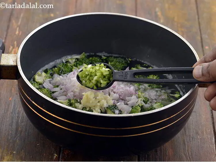 Step 11 – Add the celery. The combination of onions, garlic and celery act as aromatics for the …