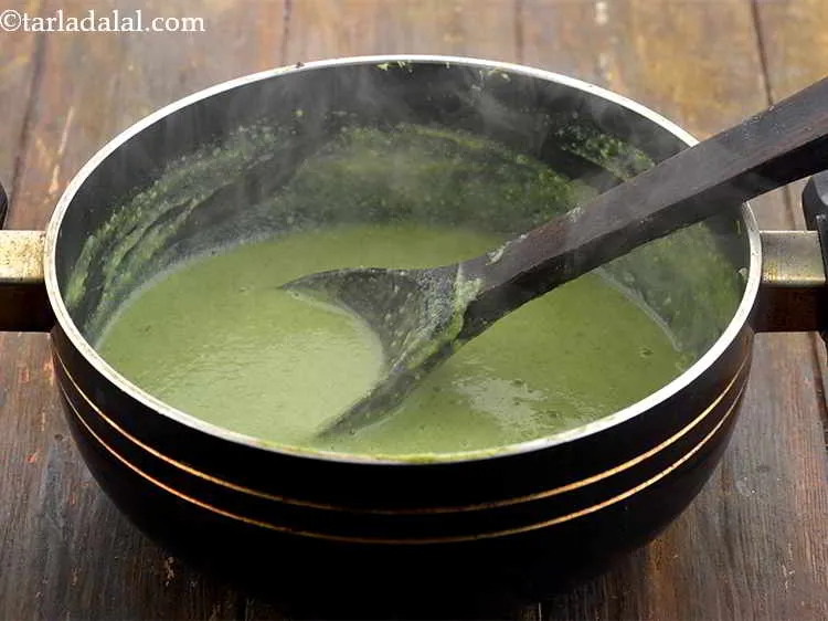 Step 20 – Mix&nbsp;<strong>broccoli almond soup recipe | protein rich broccoli almond soup | healthy almond broccoli soup …