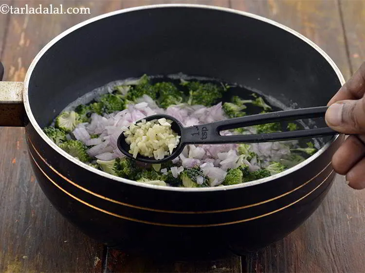 Step 10 – Add the garlic.