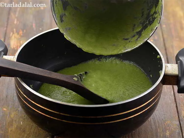 Step 16 – Transfer the prepared broccoli mixture into the same pan.
