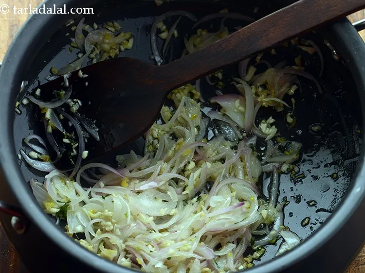 Step 6 – Saute on medium flame for 2 minutes.