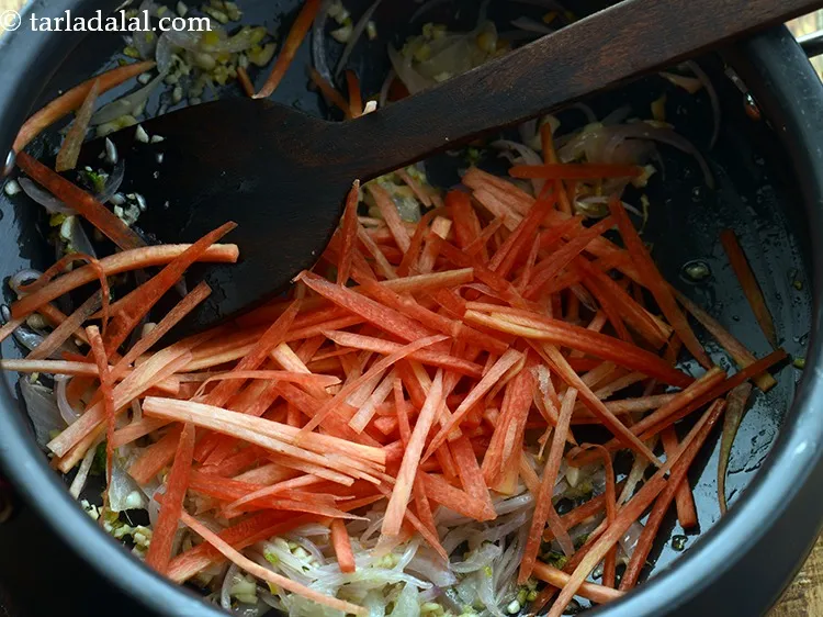 Step 7 – Add carrots.