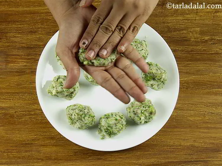 Step 14 – Flatten between your palms lightly.