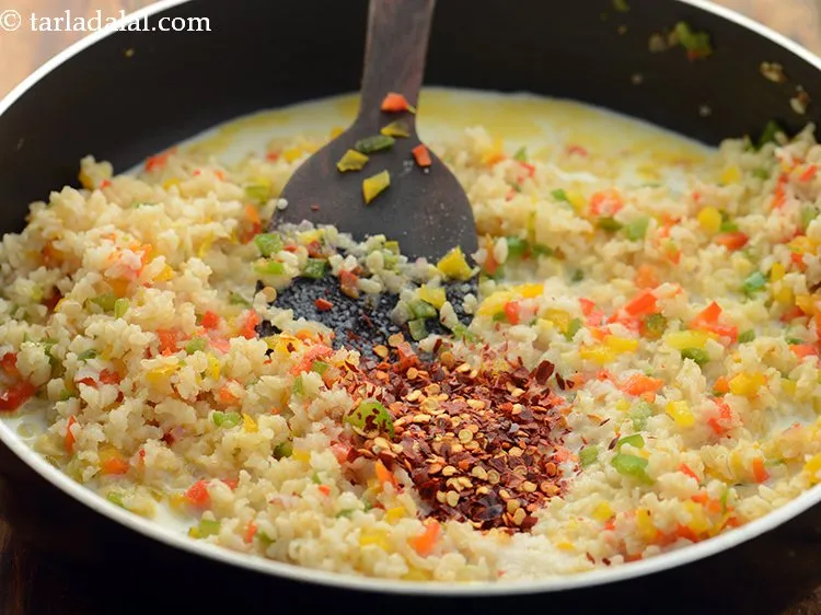 Step 22 – Add chilli flakes.