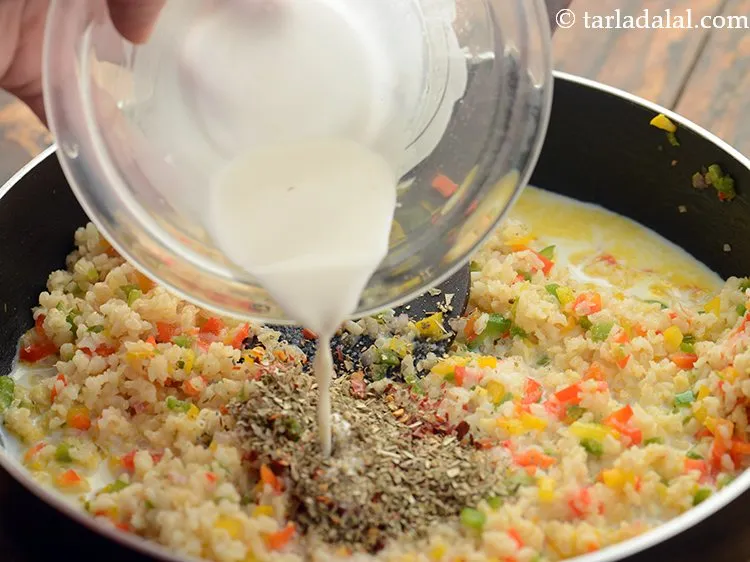 Step 24 – Add prepared cornflour mixture.