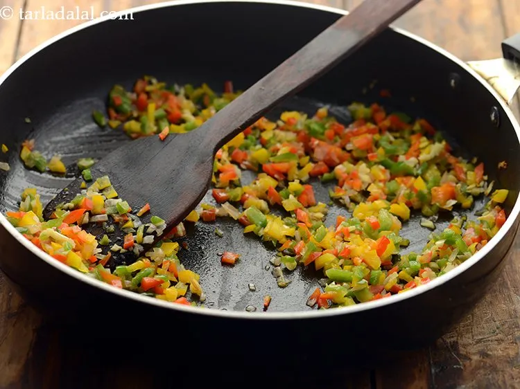 Step 17 – Roast on a medium flame for 1 minute.