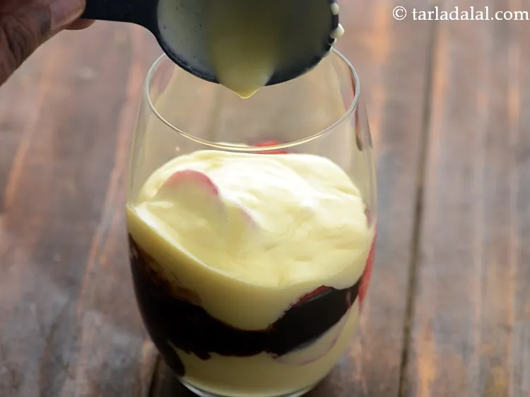 स्टेप 28 – २ टेबल-स्पून कस्टर्ड डालें। यहां तक कि आप <strong>ब्राऊनी एंड …