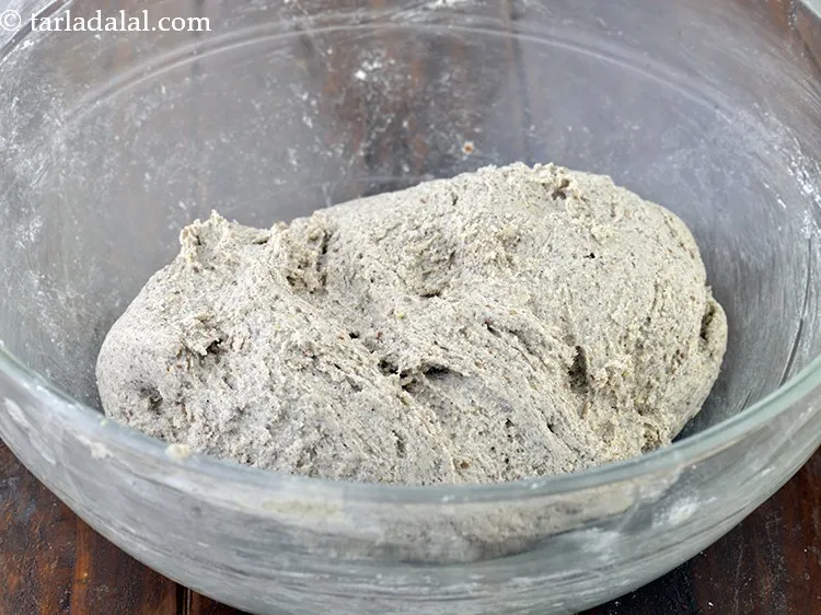 Step 19 – Mix well and knead it into soft dough using enough warm water.