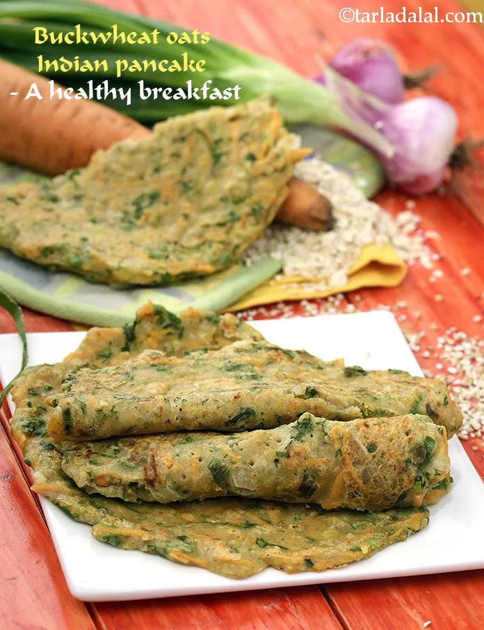 Step 27 – <strong>buckwheat and oats Indian pancake | high fibre chilla - A healthy breakfast.&nbsp;</strong>Buckwheat and oats …