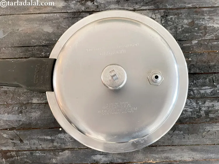 Step 33 – Pressure cook for 3 whistles.