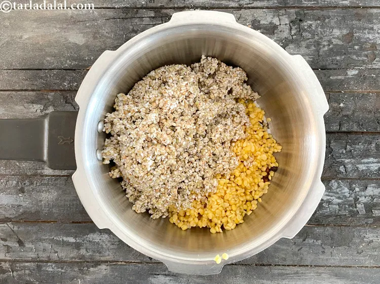 Step 25 – Add washed and drained&nbsp;<meta charset="UTF-8" />1 1/2 cups&nbsp;<a href="glossary-buckwheat-kuttu-kutti-no-daro-kutto-427i">buckwheat (kutto or kutti no daro)</a>. See …