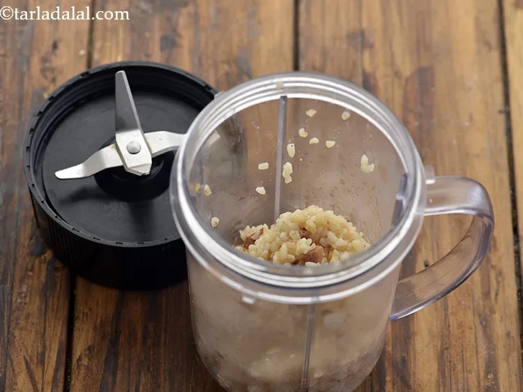 Step 17 – Transfer the mixture into a mixer jar.&nbsp;