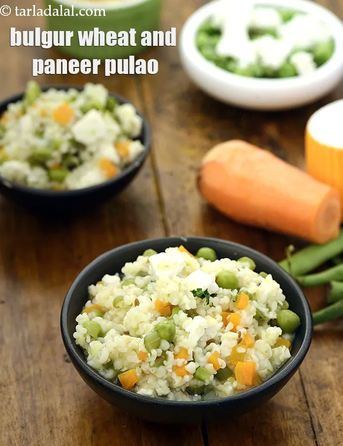 Step 19 – Serve <strong>instant veg daila pulao recipe | bulgur wheat and paneer pulao | bulgar wheat …