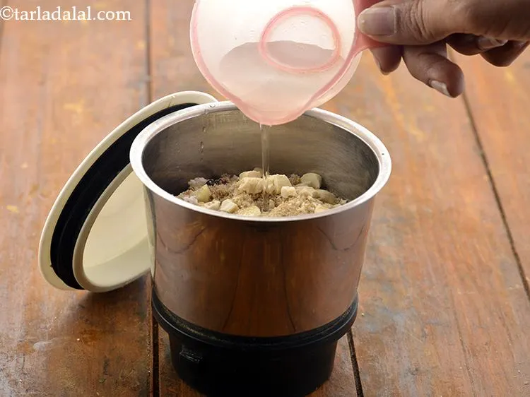 Step 10 – Add around &frac12; cup of water.