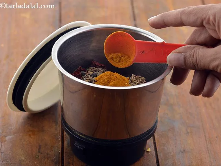 Step 5 – Add the turmeric powder.