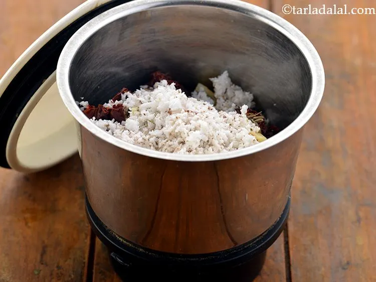 Step 7 – Add the freshly grated coconut.
