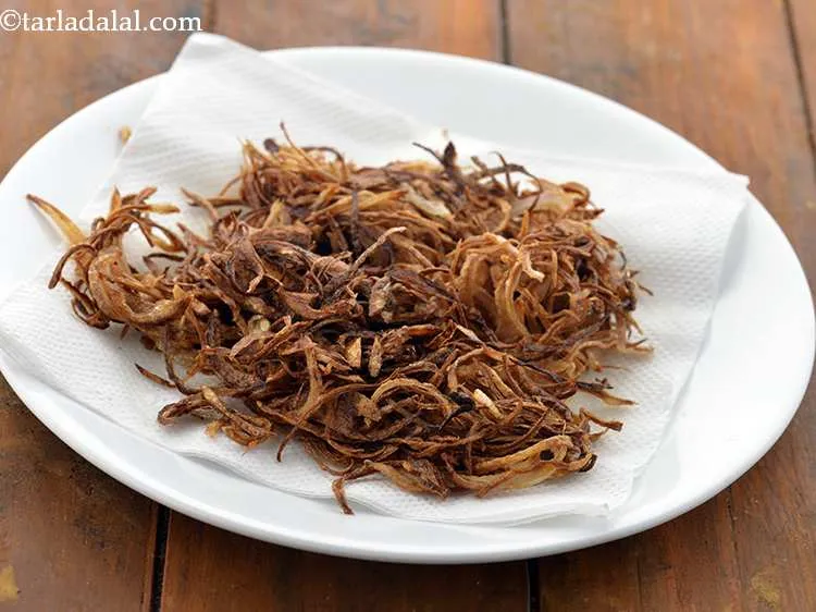 Step 33 – Drain on an absorbent paper and keep aside. Same with onions, they turn dark very …