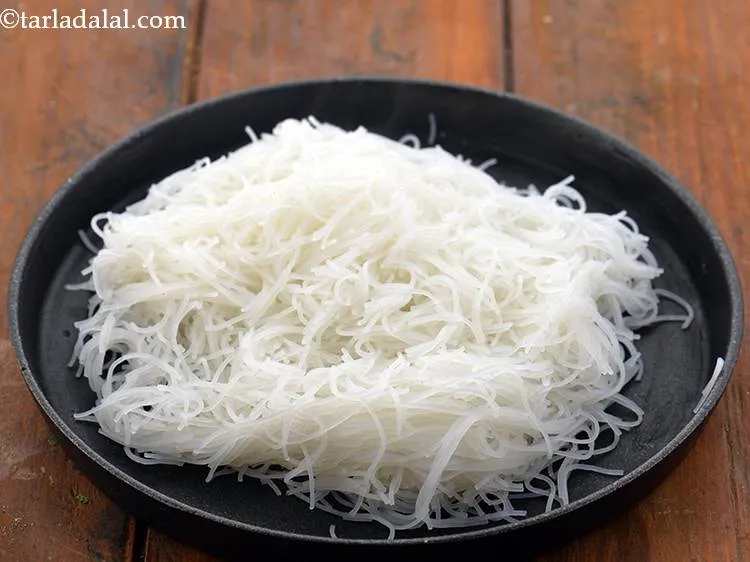 Step 35 – Take 1 cup of rice noodles in a serving bowl. You can use regular noodles …