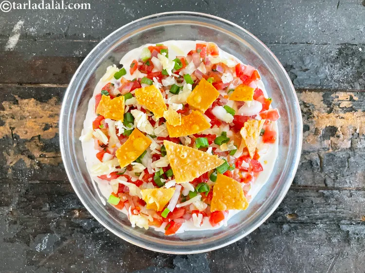 Step 89 – Finally add&nbsp;<meta charset="UTF-8" />&frac14; cup coarsely crushed nacho chips.