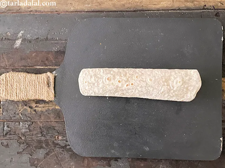 Step 127 – Roll from the other side and make a wrap.