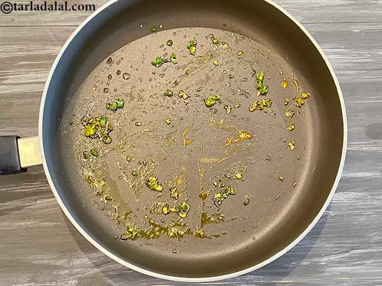 Step 7 – Saut&eacute; on a medium flame for a few seconds.