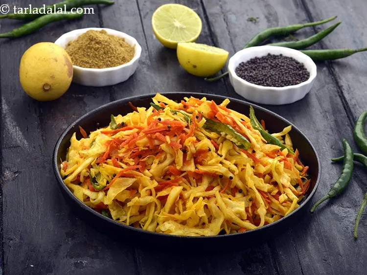 Step 28 – Serve <strong>cabbage and carrot kachumber recipe | kobi and gajar kachumber | Gujarati cabbage and …