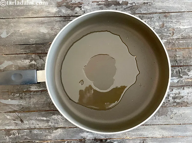 Step 16 – Prefer a broad pan so sauteeing is easier.