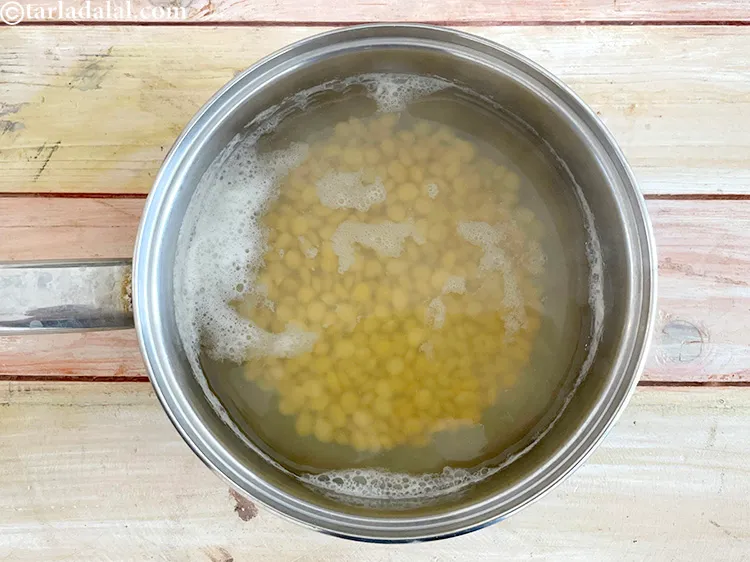 Step 10 – Blanched chana dal at 4 minutes.