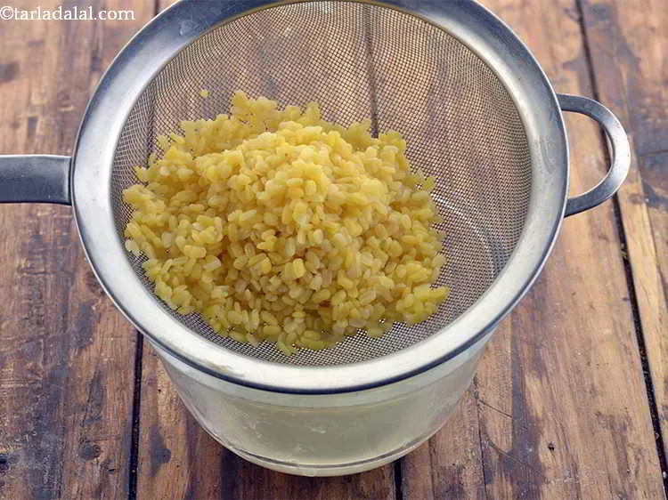 Step 6 – Drain the excess water and keep aside.