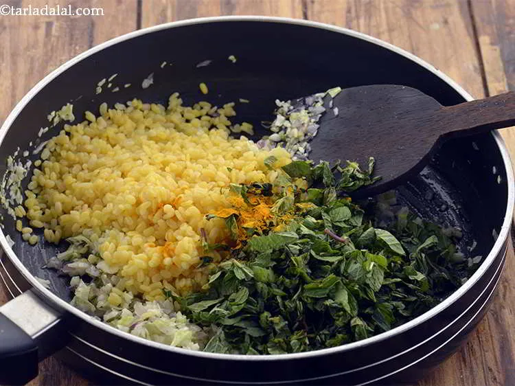 Step 18 – Add the turmeric powder.