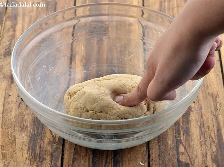Step 10 – Knead into a soft dough. The dough should be smooth &amp; not sticky.