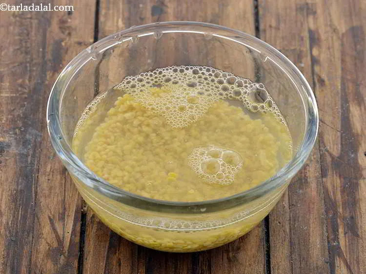 Step 2 – Soak it in enough water in a deep bowl for 15 minutes.