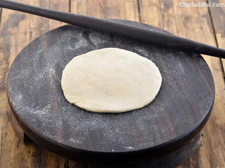 Step 24 – Roll out one portion of the dough into a 100 mm. (4?) diameter circle using …