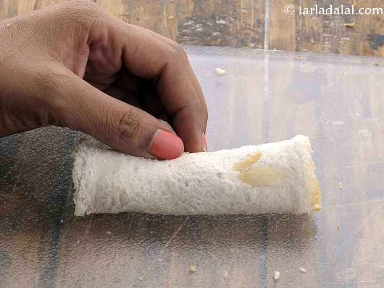 Step 17 – Roll it up tightly making sure that the stuffing stays well inside.