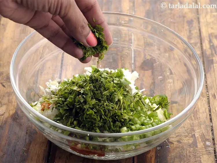 Step 7 – Add the coriander.