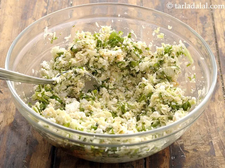 Step 9 – Mix well using your hands and our stuffing is ready to make <strong>deep-fried bread paneer …