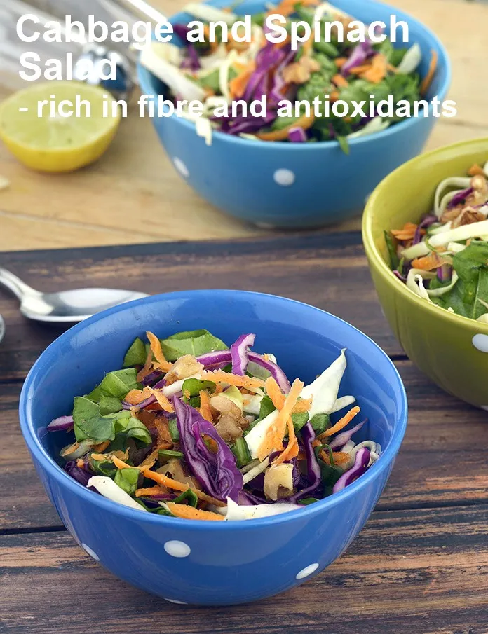 Step 23 – <strong>Cabbage and Spinach Salad &ndash; rich in fibre and antioxidants.</strong>