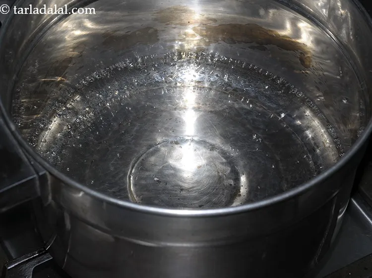 Step 31 – Add fruit salt when the water has been boiled in the steamer and you are …