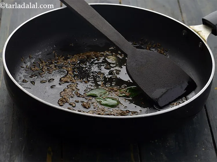 Step 23 – Add the curry leaves and saut&eacute; for a few seconds.