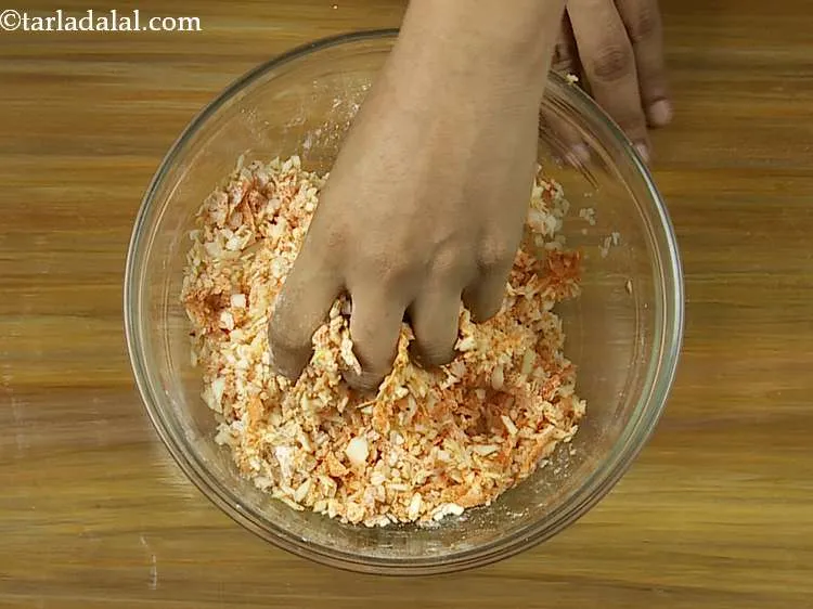 Step 18 – Mix very well with your hands.