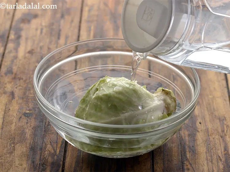 Step 13 – Wash the cabbage very well with clean water to make it free of dirt if …