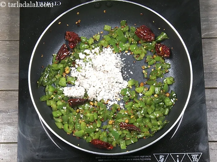 Step 15 – Add 1/4 cup&nbsp;<a href="https://www.tarladalal.com/glossary-grated-coconut-852i">grated fresh coconut</a>.&nbsp;The fresh&nbsp;<a href="https://www.tarladalal.com/recipes-using-coconut-269">coconut</a>&nbsp;has saturated fats but most of it is …