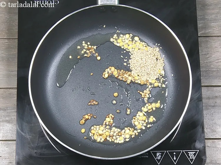 Step 7 – Add 1/2 tbsp&nbsp;<a href="https://www.tarladalal.com/glossary-sesame-seeds-til-gingelly-seeds-612i">sesame seeds (til)</a>.&nbsp;These tiny white seeds are indeed a good source of&nbsp;<a …